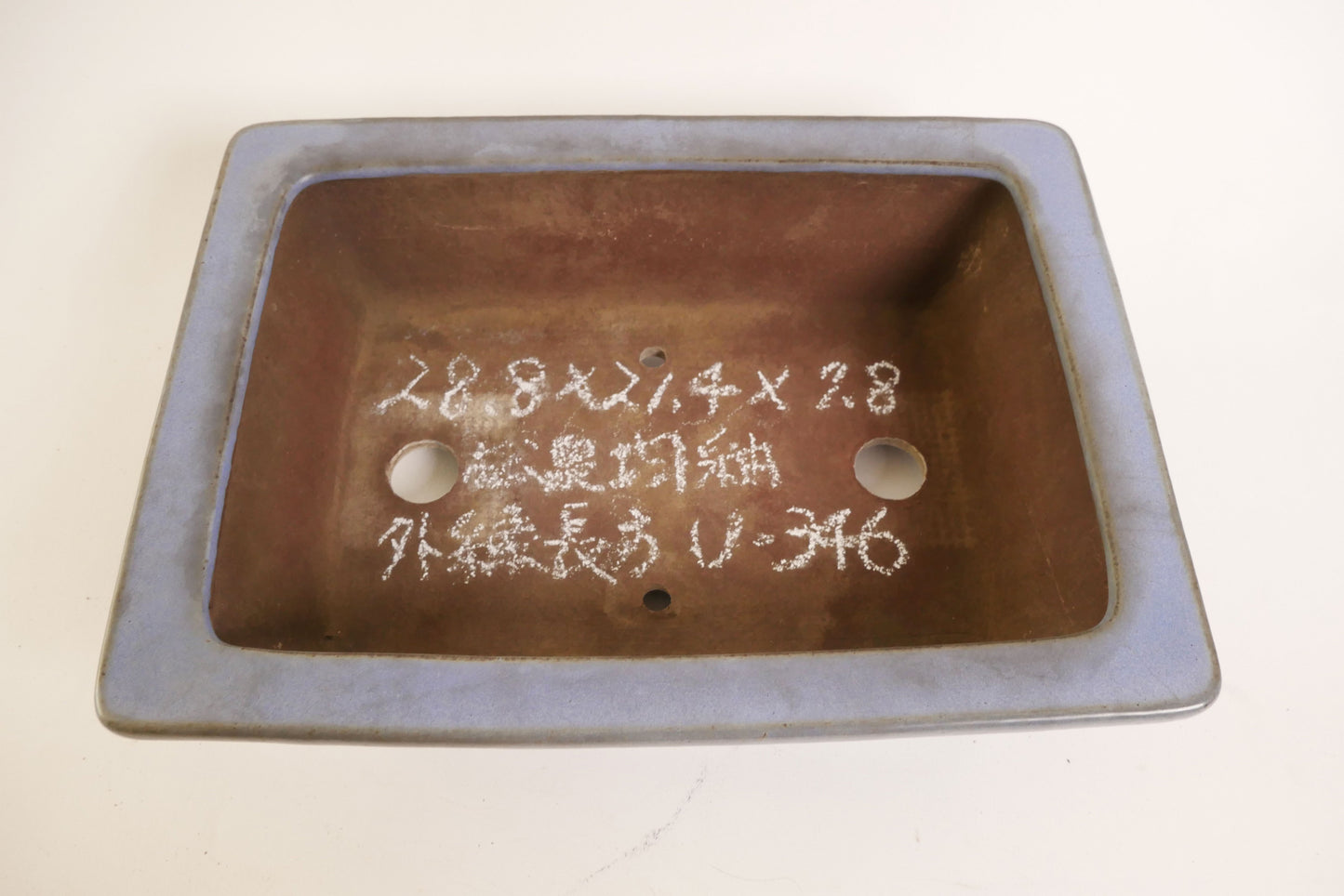 【U346】山秋均釉外緑長方(Yama aki Kinyu Sotoen Choho)